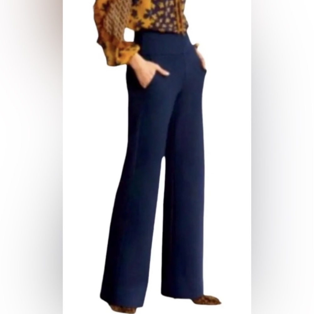 Cabi - Coco Trousers, Wide Leg, Navy, Size 0